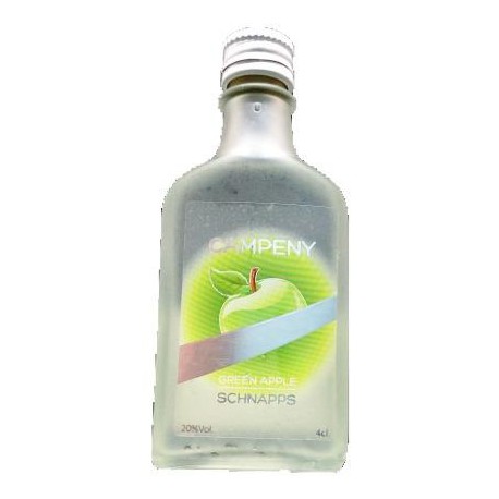 Mini bouteille en verre de liqueur de pomme verte 20º alcool 4cl au  meilleur prix.