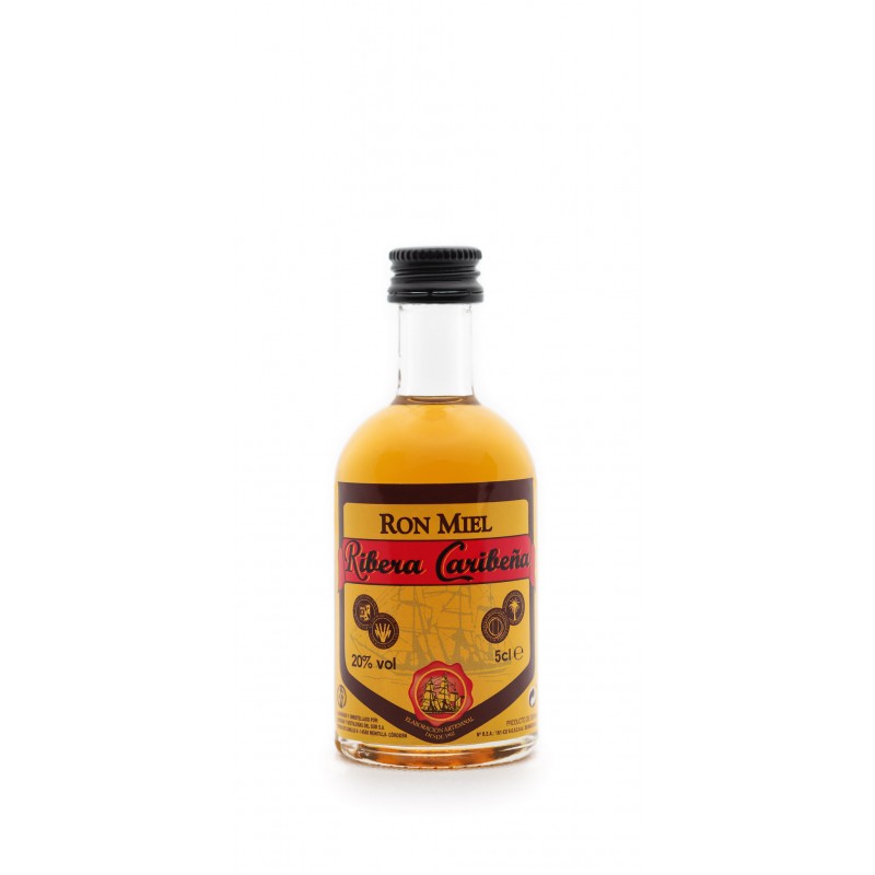 ✓✓✓ Mini bouteilles de rhum RIBERA CARIBEÑA au miel au meilleur prix.